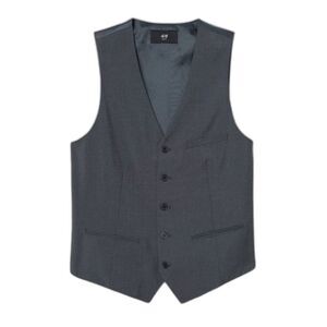 H&M Men's Gray Classic 5 Button Front Suit Waistcoat Vest Size 42R